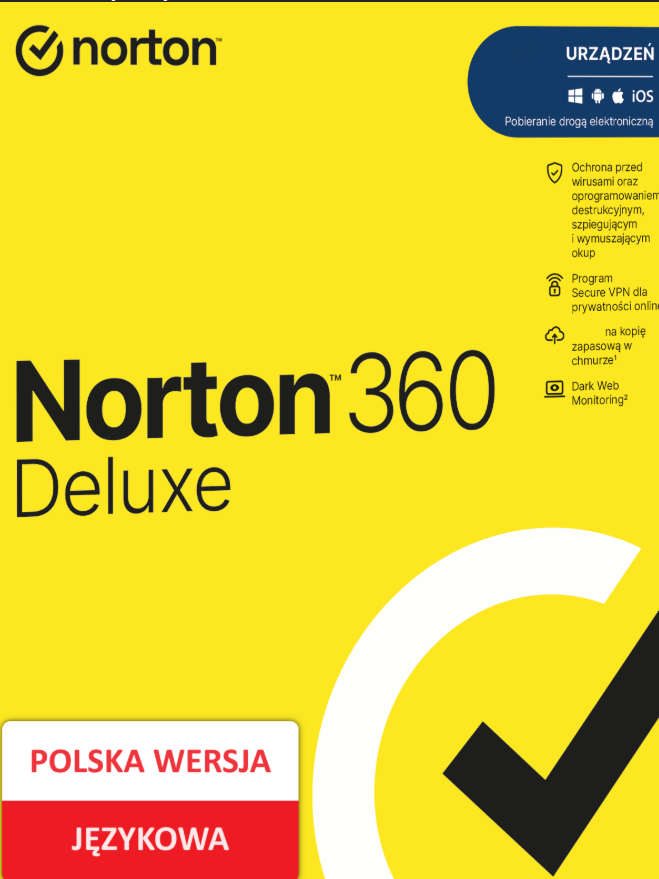Norton 360 Deluxe licencja 3 stanowiska przez 1 rok